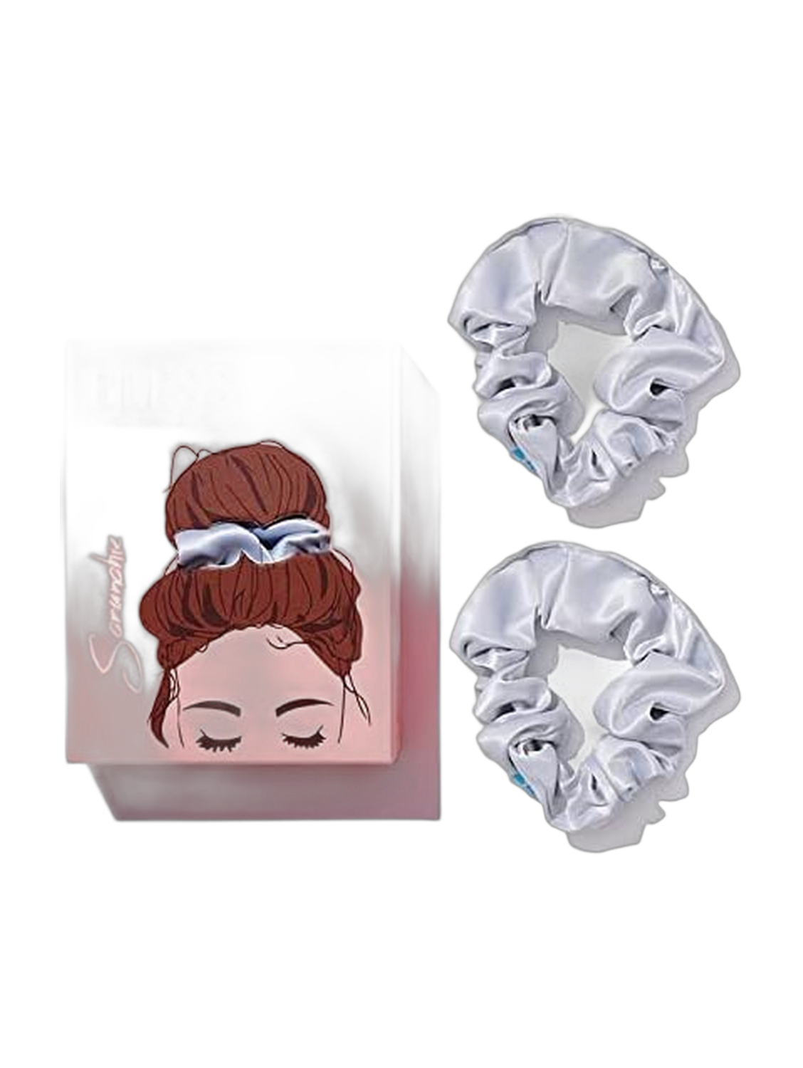 Bless Hair Scrunchie Silver Set 2 Pieces