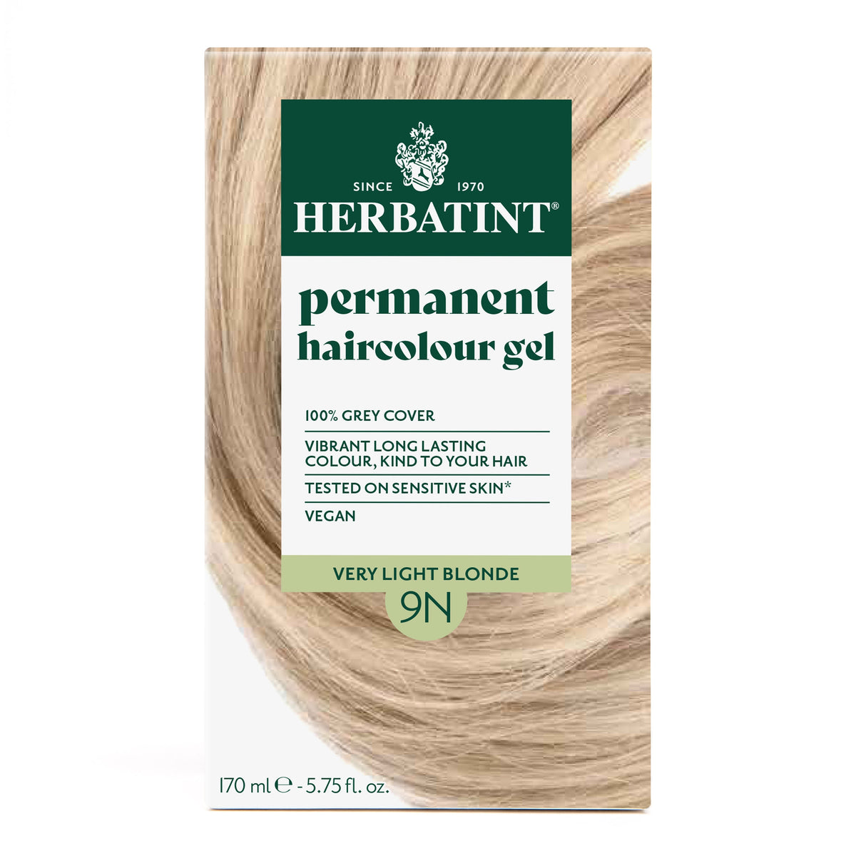 Herbatint Permanent Haircolour Gel 9N Very Light Blonde 170Ml