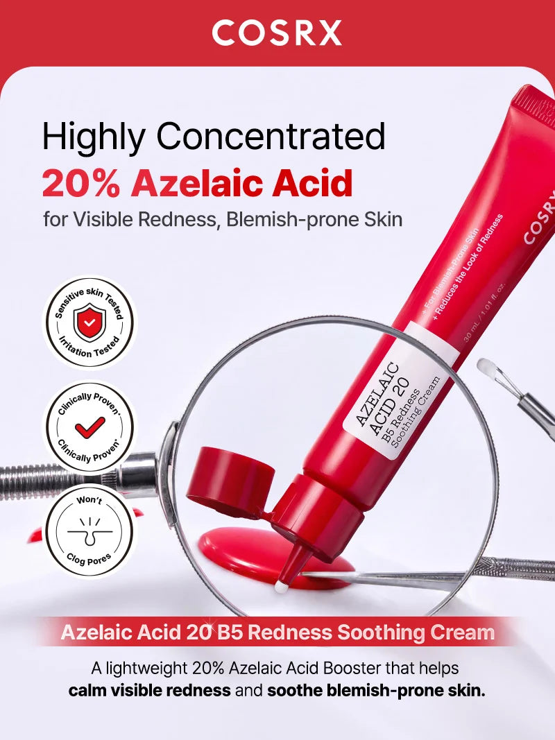 Cosrx Azelaic Acid 20 B5 Redness Soothing Cream 30Ml