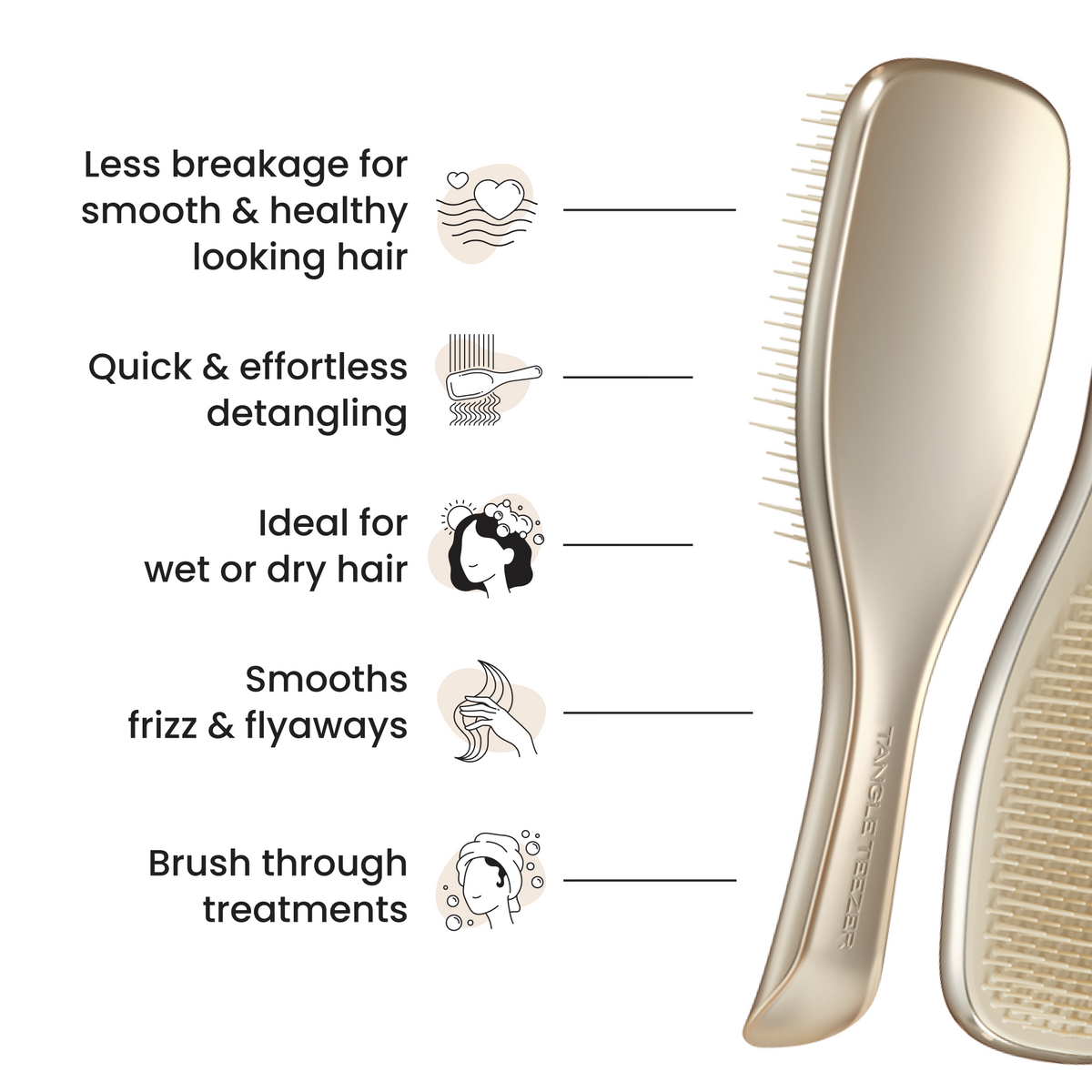 Tangle Teezer The Ultimate Detangler Chrome - Champagne Gold