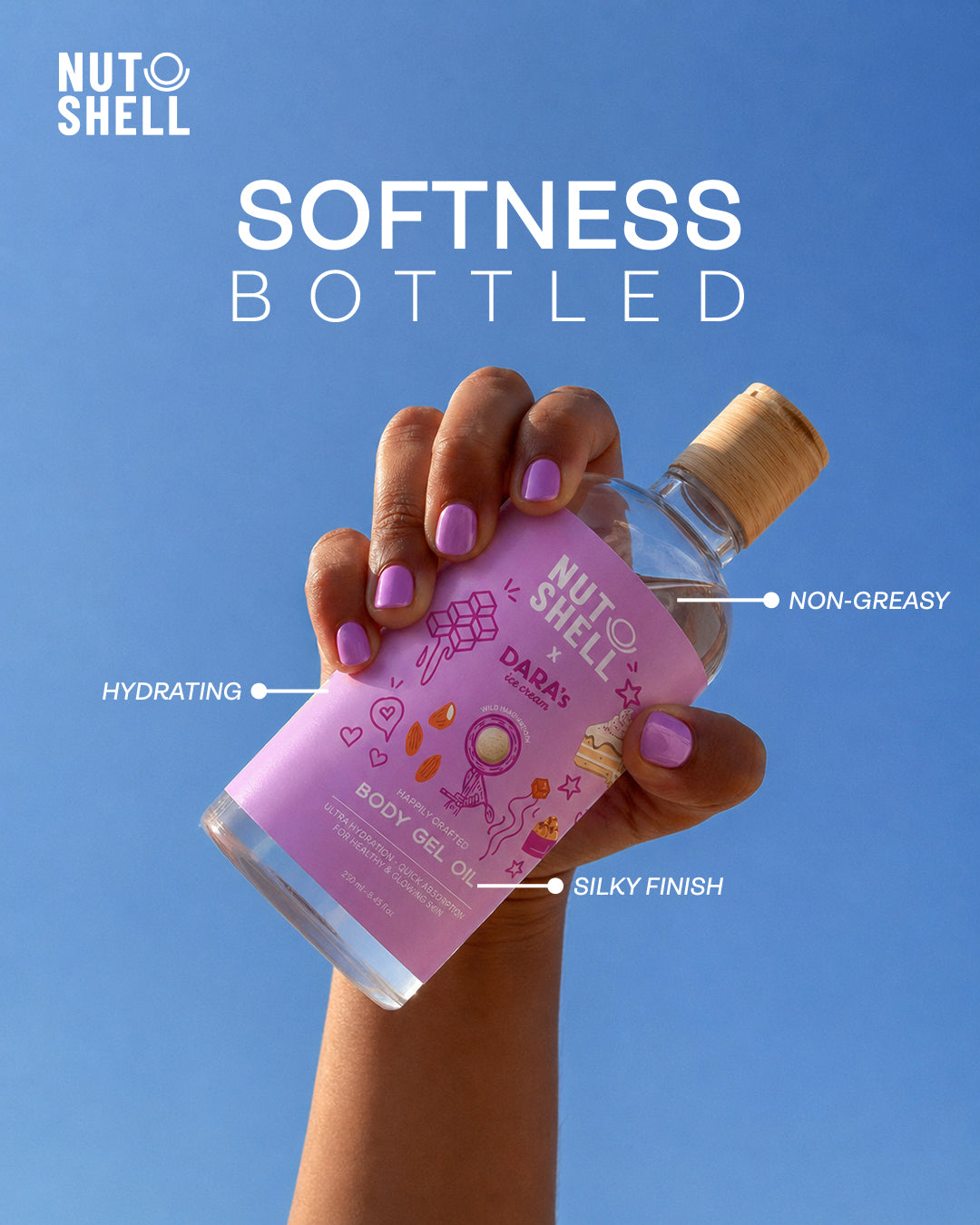 Nutshell x Dara's Body Gel Oil 250Ml
