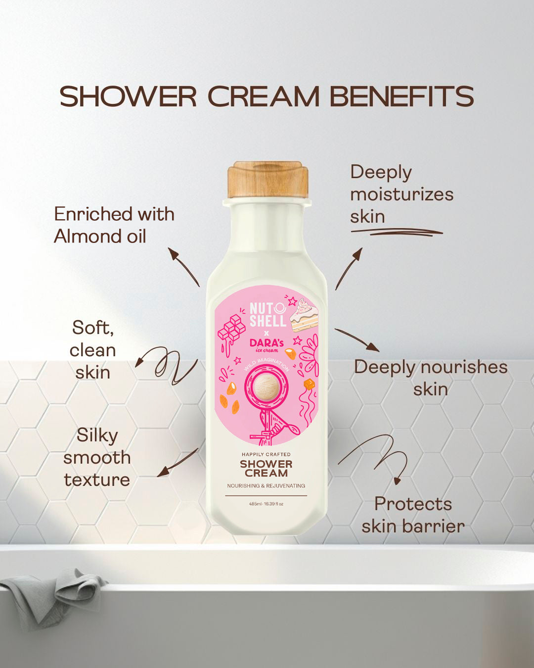 Nutshell x Dara's Shower Cream 485Ml