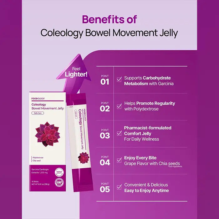 Foodology Coleology Bowel Movement Jelly (10 Sticks)