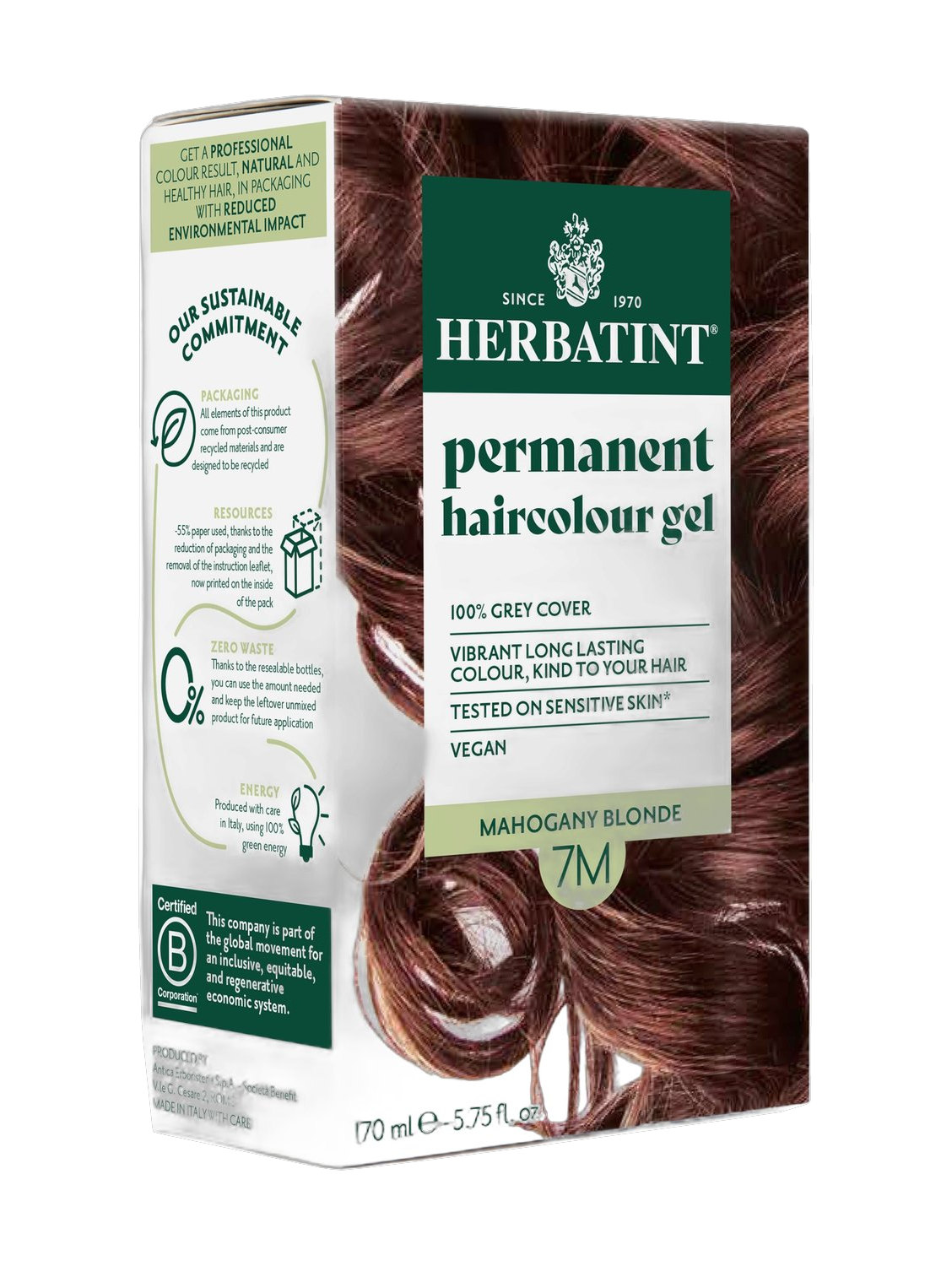 Herbatint Permanent Haircolour Gel 7M Mahogany Blonde 170Ml