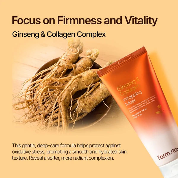 Farmstay Ginseng & Collagen Wrapping Mask 150Ml
