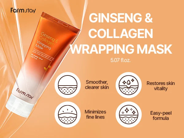 Farmstay Ginseng & Collagen Wrapping Mask 150Ml