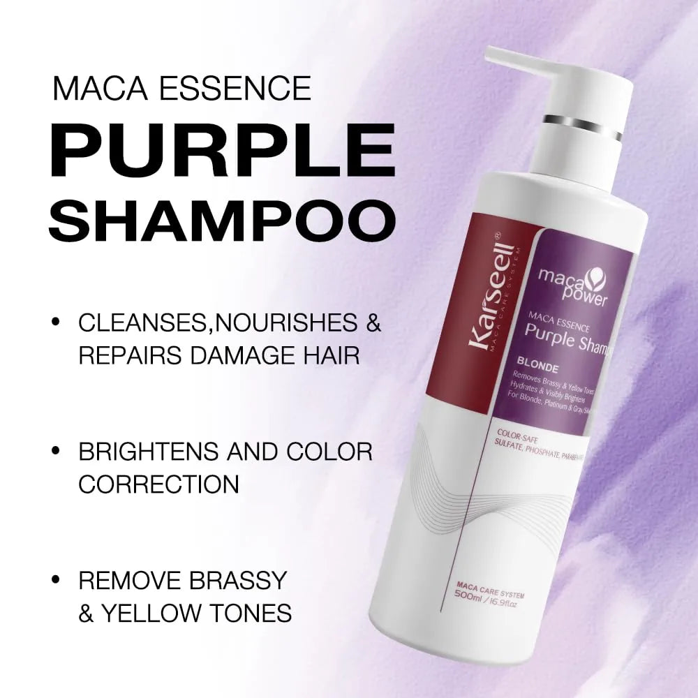 Karseell Maca Essence Purple Shampoo Blonde 500Ml