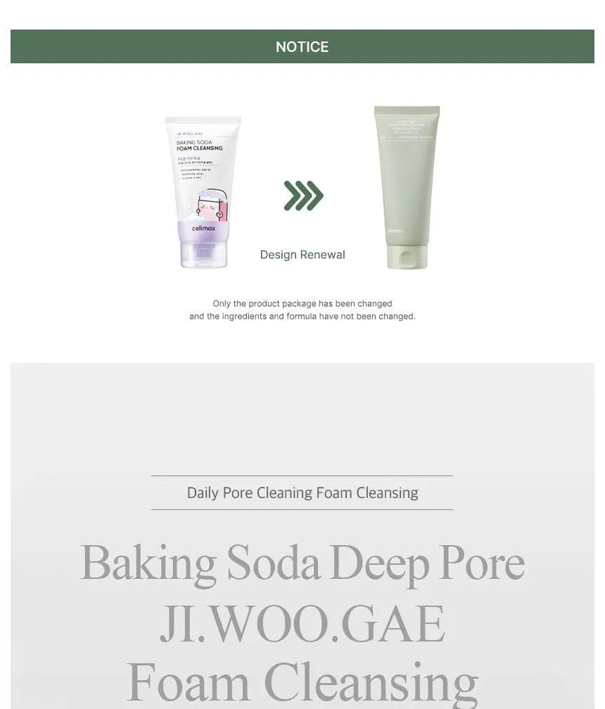 Celimax Jiwoogae Baking Soda Deep Pore Foam Cleansing 150Ml