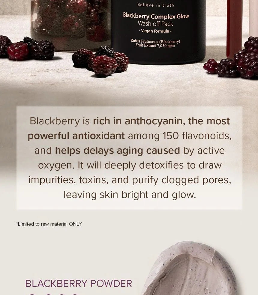 Mary & May Vegan Blackberry Complex Glow Wash Off Pack 125g