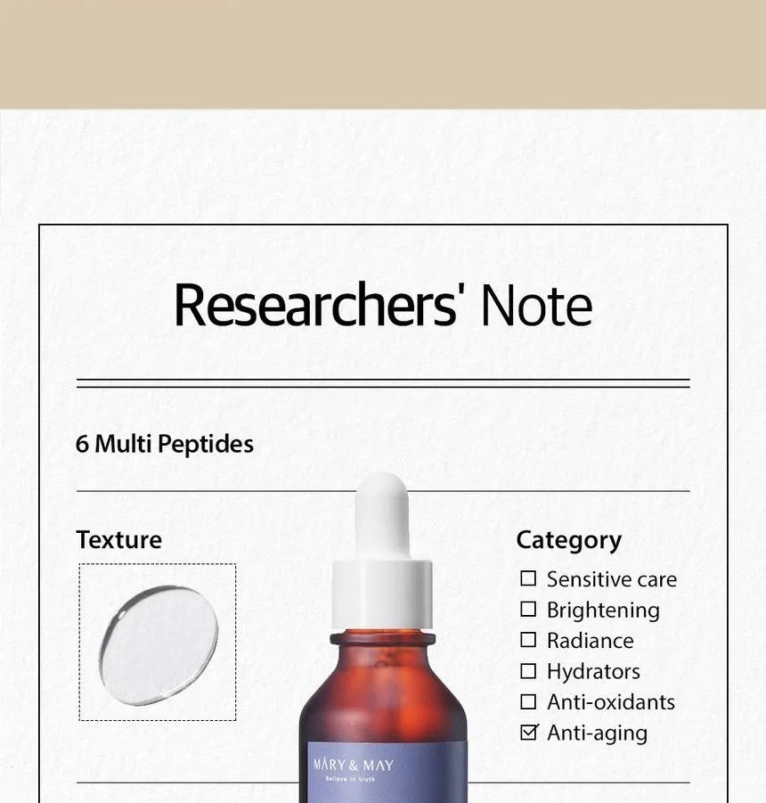 Mary & May 6 Peptide Complex Serum 30Ml