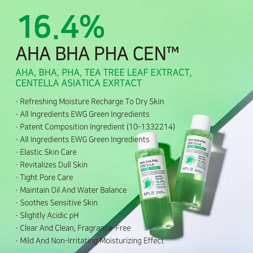 APLB AHA BHA PHA Centella Facial Toner 160Ml
