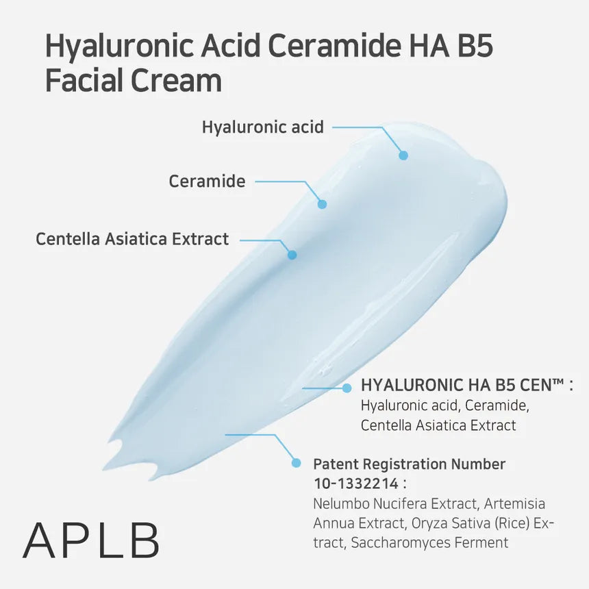 APLB Hyaluronic Acid Ceramide Ha B5 Facial Cream 55Ml