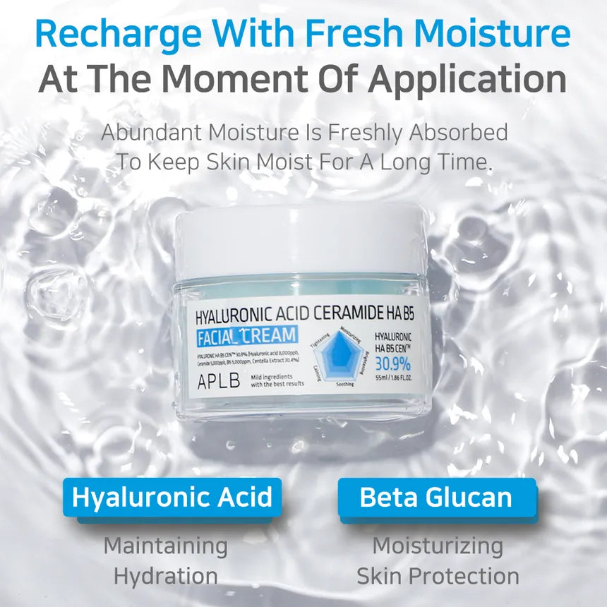 APLB Hyaluronic Acid Ceramide Ha B5 Facial Cream 55Ml