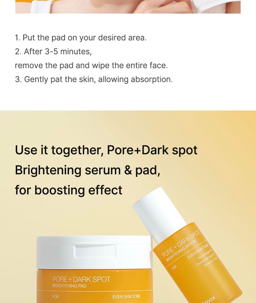 Celimax Pore + Dark Spot Brightening Pad 100 مل - 40 قطعة
