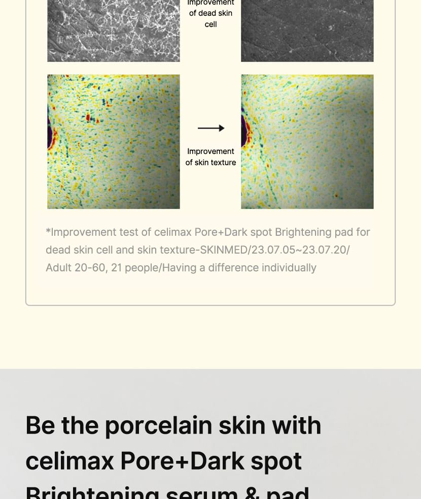 Celimax Pore + Dark Spot Brightening Pad 100 مل - 40 قطعة