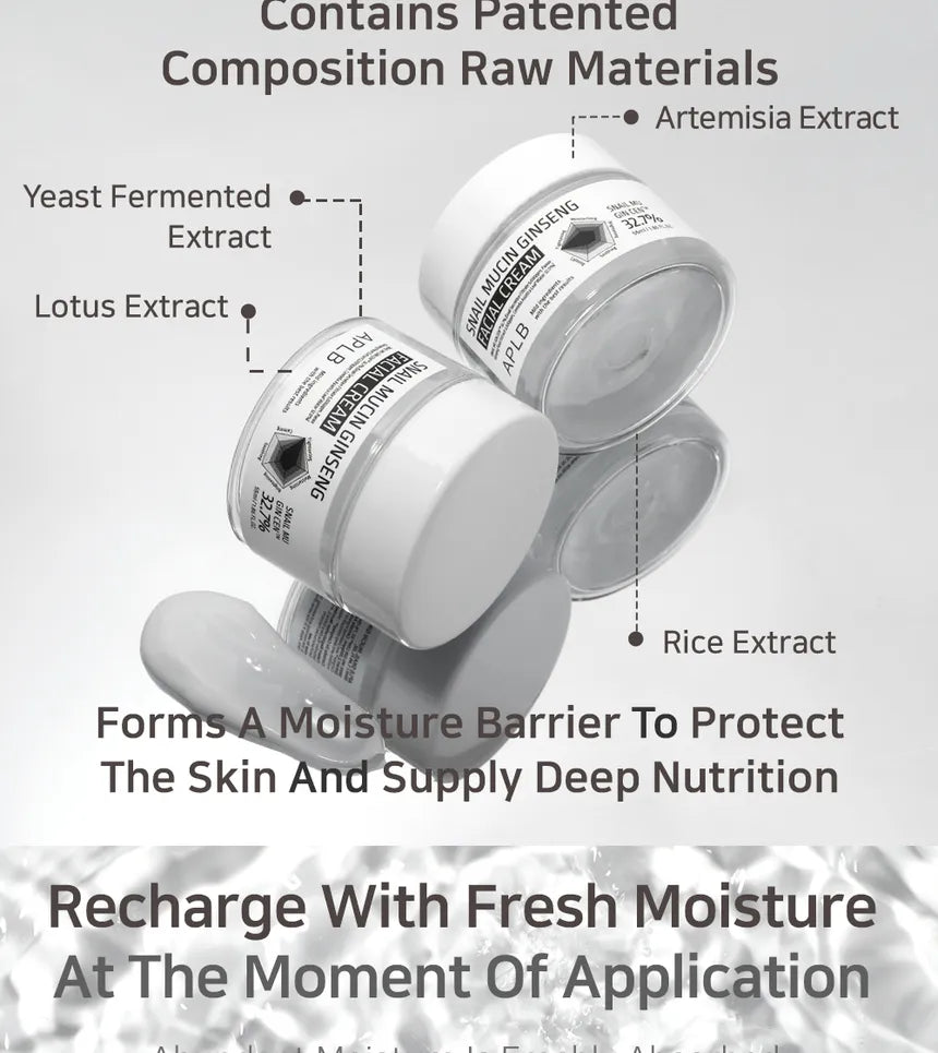 APLB Snail Mucin Ginseng Facial Cream 55Ml