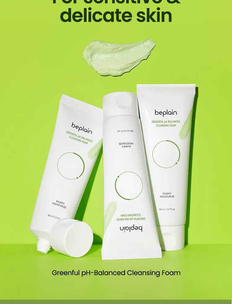 Beplain Mung Bean PH-Balanced Cleansing Foam 80Ml