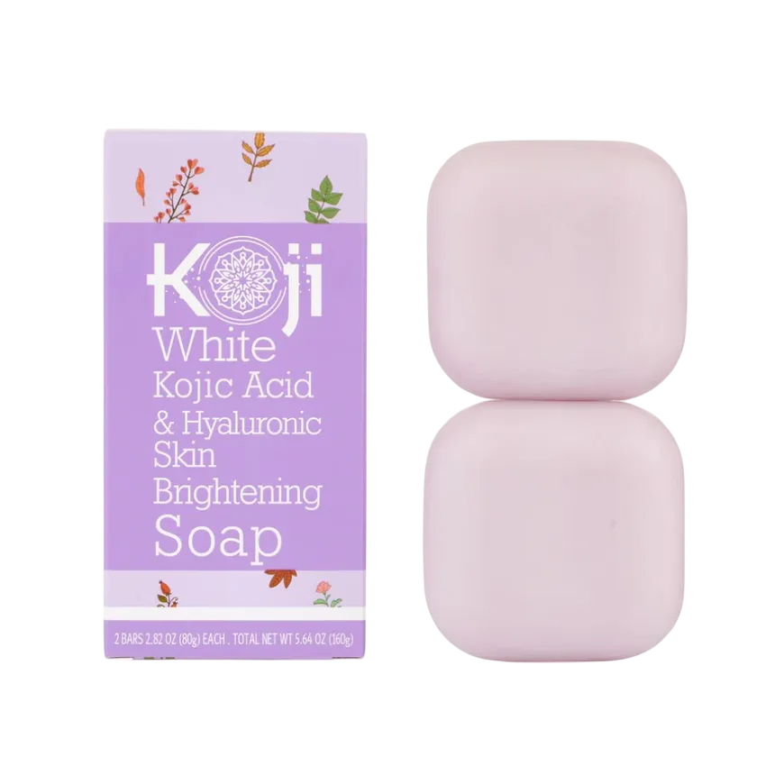 Koji White Kojic Acid & Hyaluronic Skin Brightening Soap x 2Bars 80g