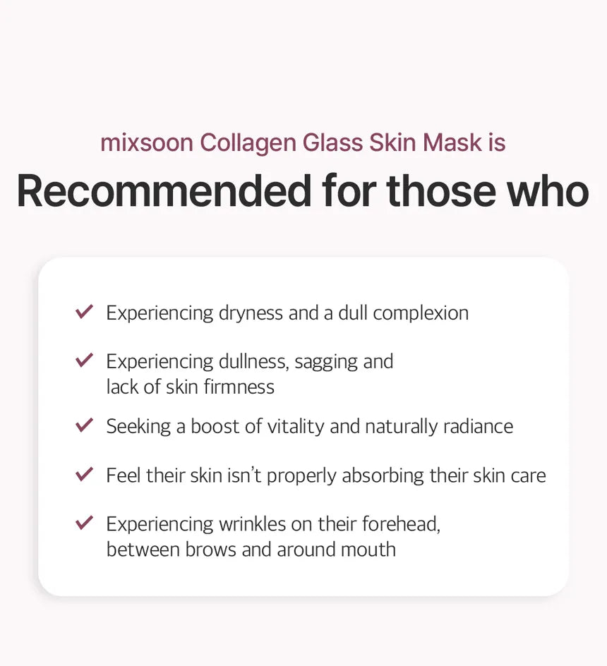 Mixsoon Collagen Glass Skin Mask 80Ml