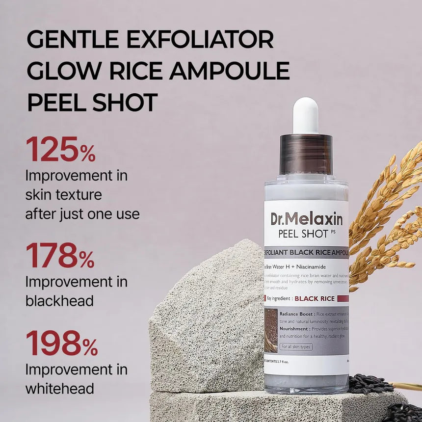 Dr. Melaxin Peel Shot Exfoliating Black Rice Ampoule 80Ml