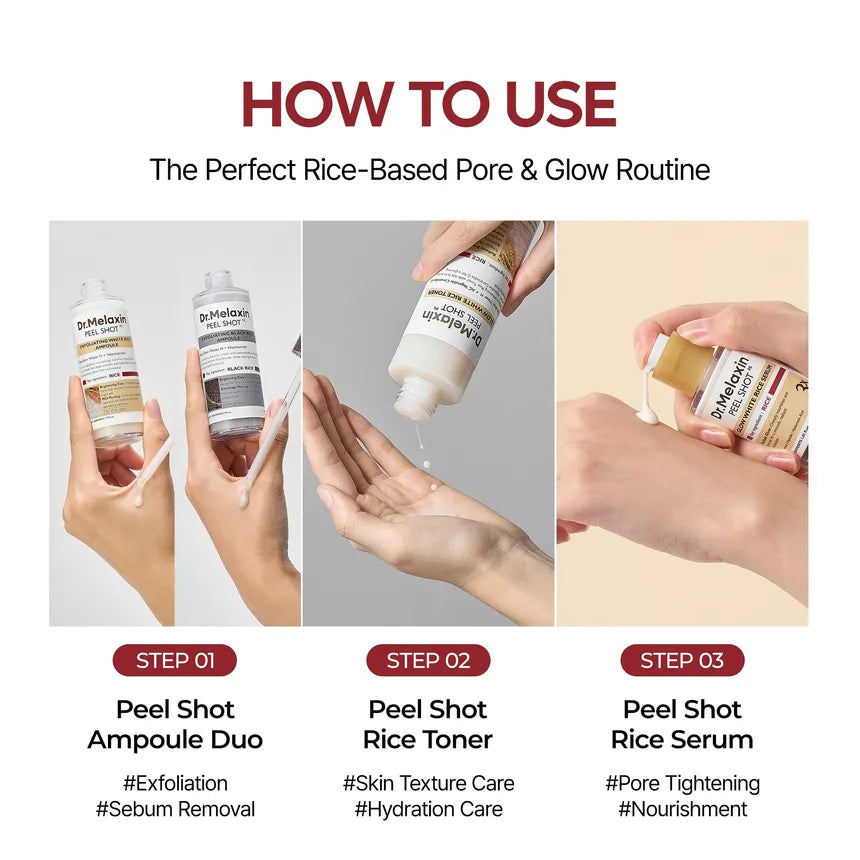 Dr. Melaxin Peel Shot Glow White Rice Serum 30Ml