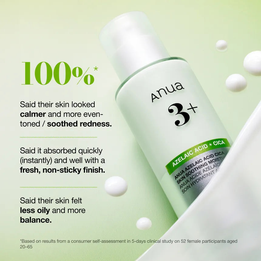 Anua Azelaic Acid + Cica Skin Soothing Moisturizer 100Ml