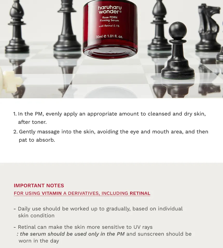 Haruharu Wonder Rose PDRN Firming Serum with Retinal 0.1% 30Ml