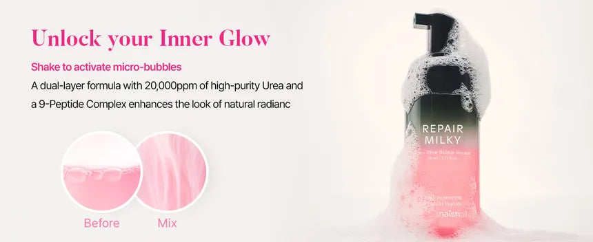 Shaishaishai Repair Milky Urea Glow Bubble Serum 110Ml