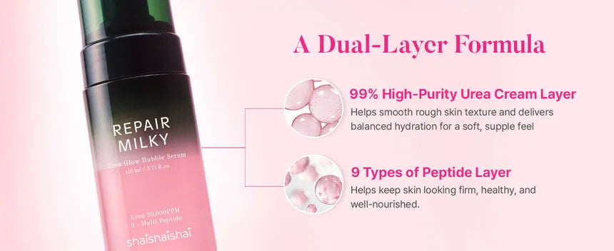 Shaishaishai Repair Milky Urea Glow Bubble Serum 110Ml