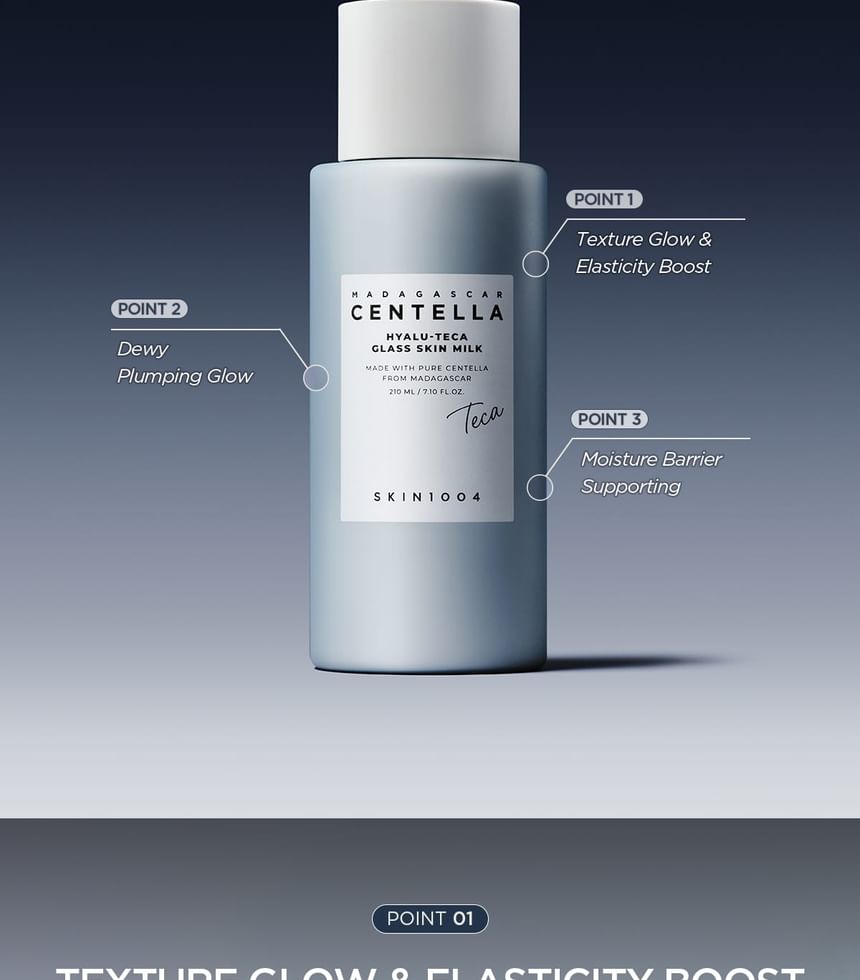 SKIN1004 Madagascar Centella Hyalu-Teca Glass Skin Milk 210Ml