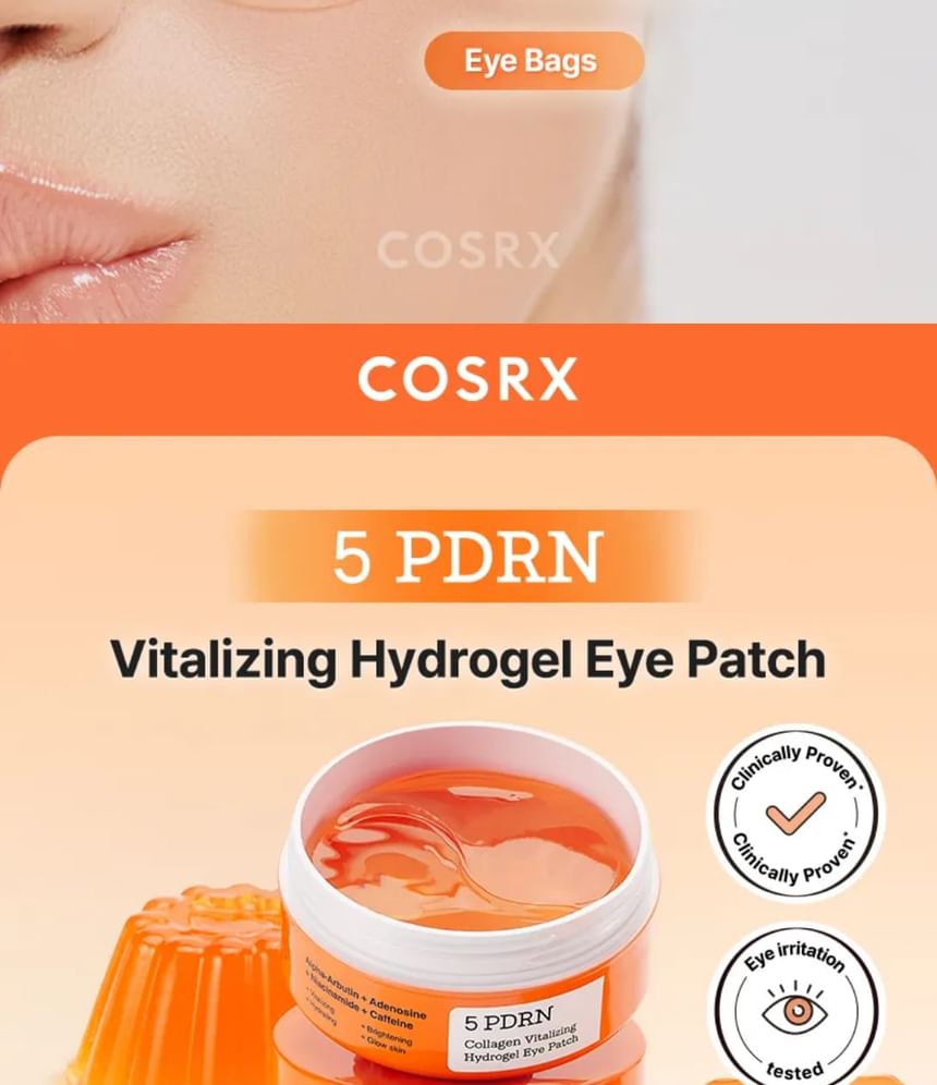 Cosrx 5 PDRN Collagen Vitalizing Hydrogel Eye Patch 60ea 85g