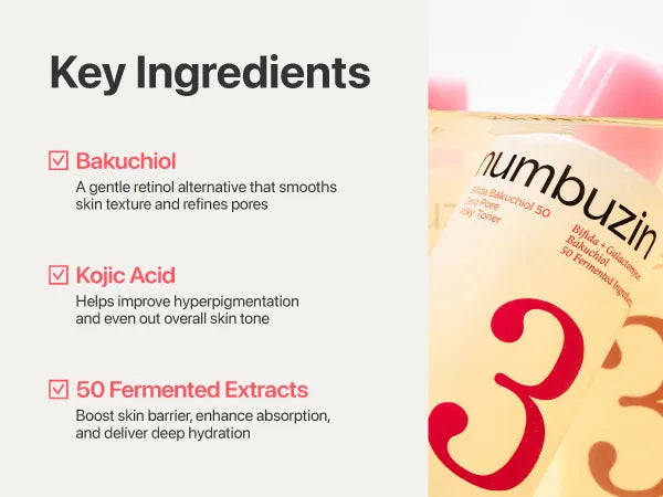 Numbuzin No.3 Bifida Bakuchiol 50 Zero Pore Milky Toner 200Ml