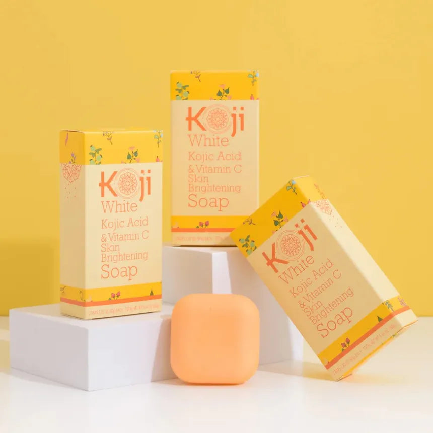 Koji White Kojic Acid & Vitamin C Skin Brightening Soap 2Pcs 100g