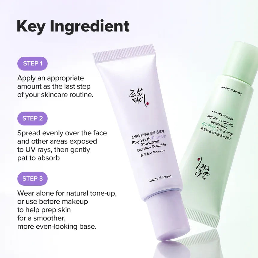 Beauty Of Joseon Stay Fresh Tone Up (Green) SunScreen Spf50 Pa++++ 50Ml