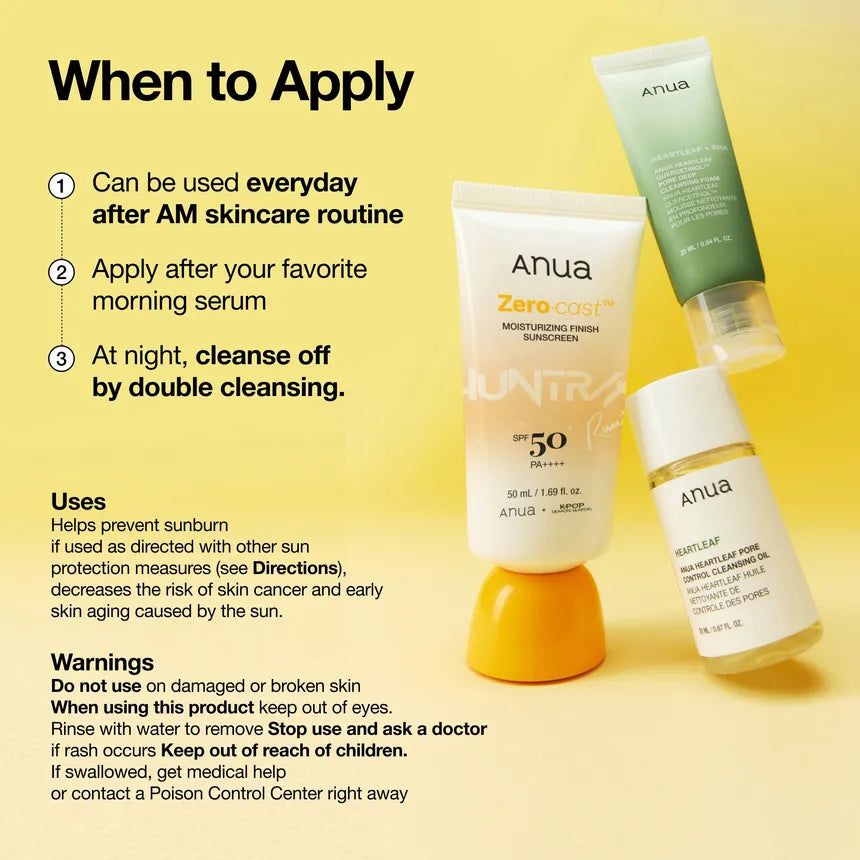Anua Kpop Demon Hunters Zero-Cast Moisturizing Finish Sunscreen SPF50+ PA++++50Ml