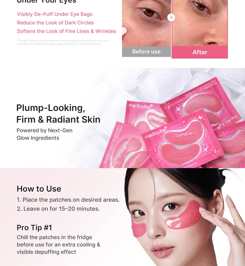Medicube Pdrn Pink Collagen Jelly Eye Mask