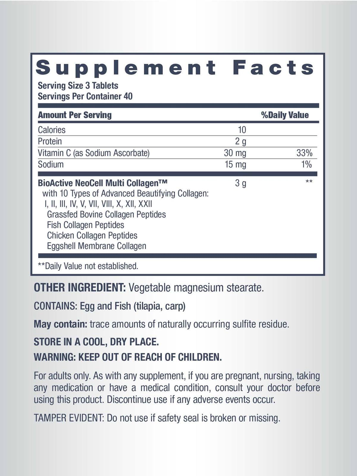 NeoCell Multi Collagen Advanced Beauty Series 120 Tablets