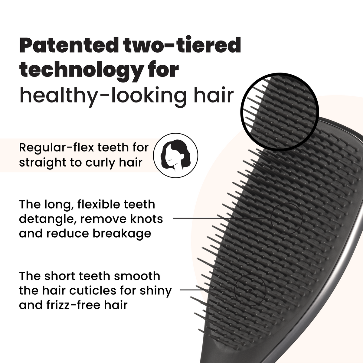 Tangle Teezer The Ultimate Detangler Chrome - Midnight Silver
