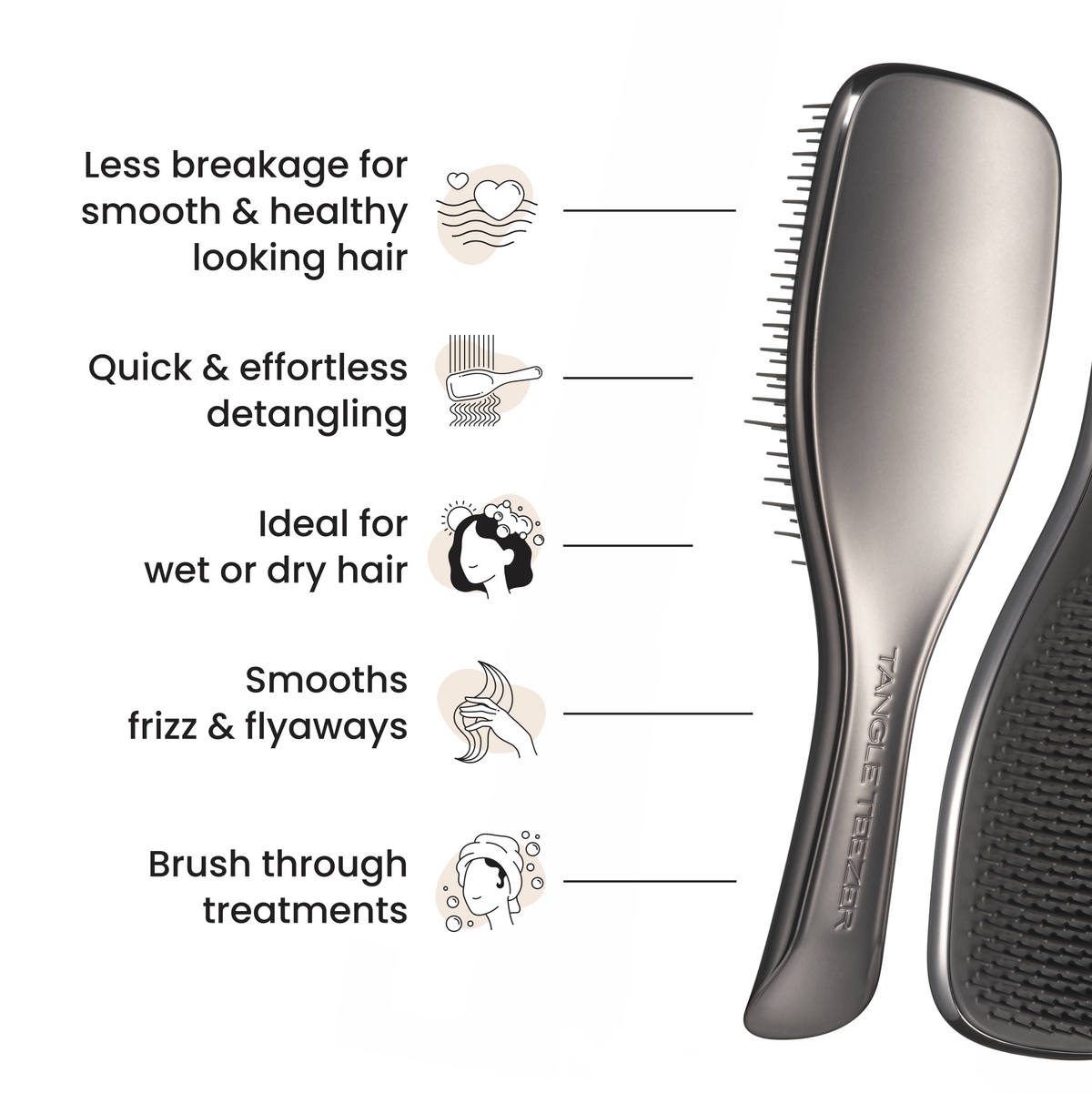 Tangle Teezer The Ultimate Detangler Chrome - Midnight Silver