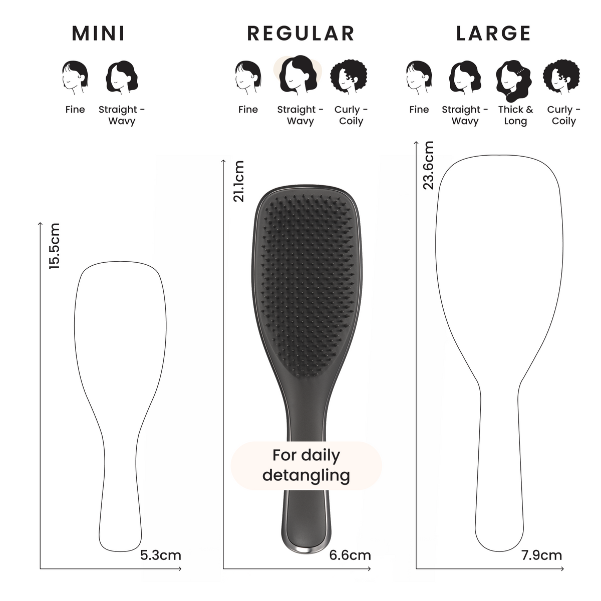 Tangle Teezer The Ultimate Detangler Chrome - Midnight Silver
