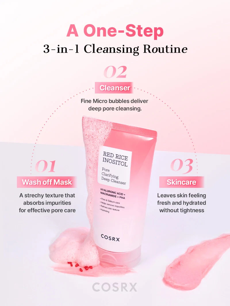 Cosrx Red Rice Inositol Pore Clarifying Deep Cleanser 150Ml
