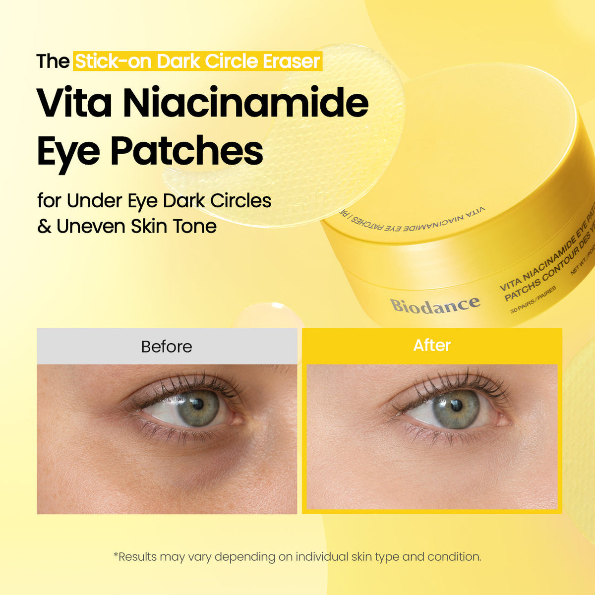 Biodance Vita Niacinamide Eye Patches 30 Pairs