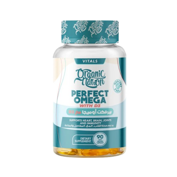 Organic Nation Perfect Omega3 With Vitamin D3- 90capsules