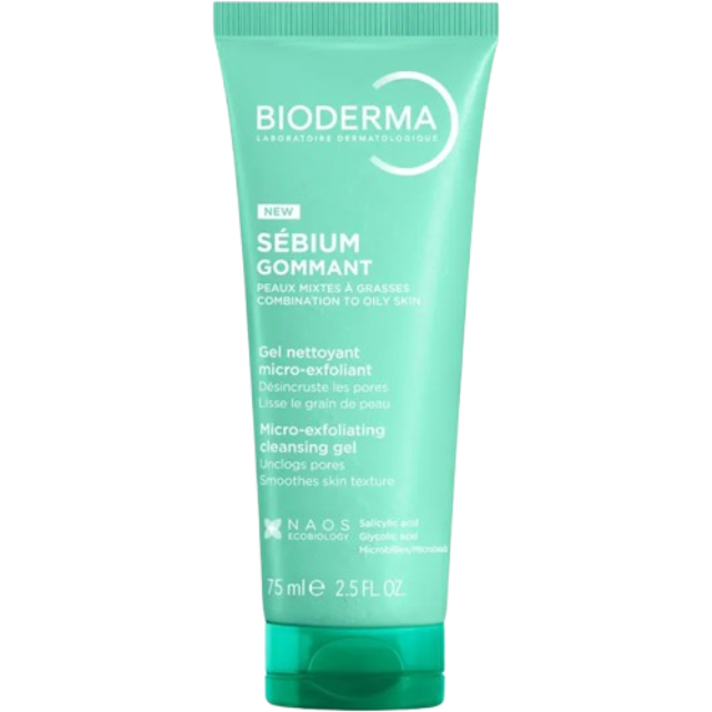 Bioderma Sebium Gommant Micro-Exfoliating Cleansing Gel 75Ml