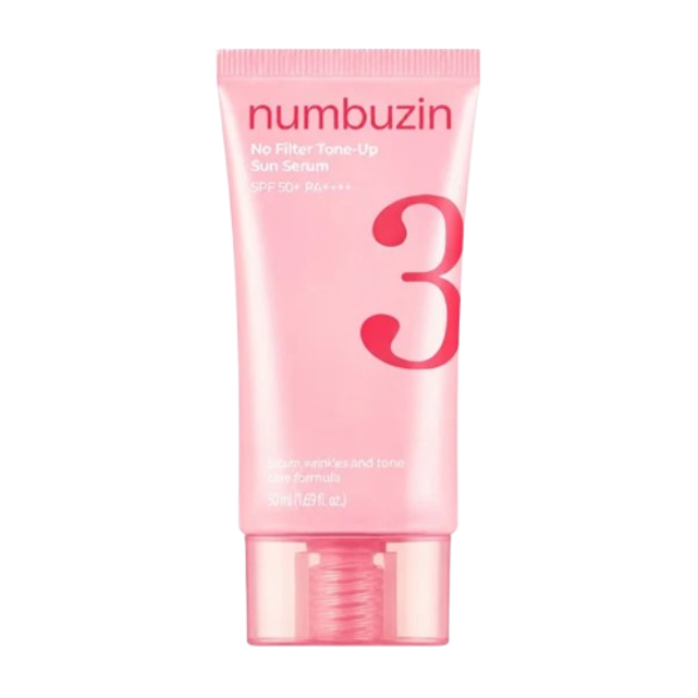 Numbuzin No.3 No Filter Tone Up Sun Serum SPF50+ PA++++ (02 Glow) 50Ml