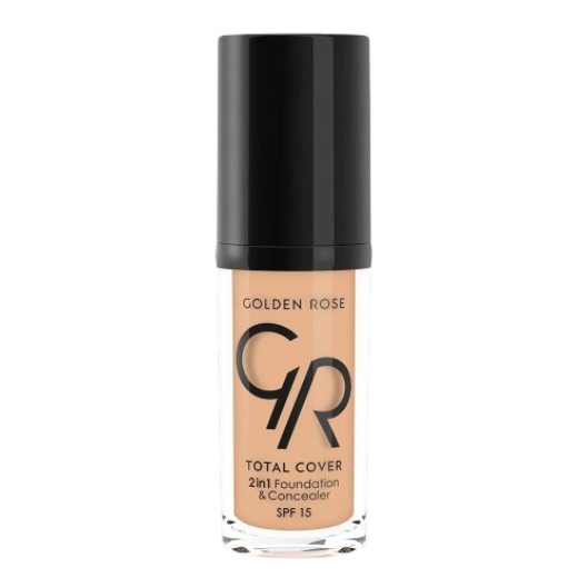 Golden Rose Total Cover 2in1 Foundation & Concealer Spf15 12 Light Beige 30Ml