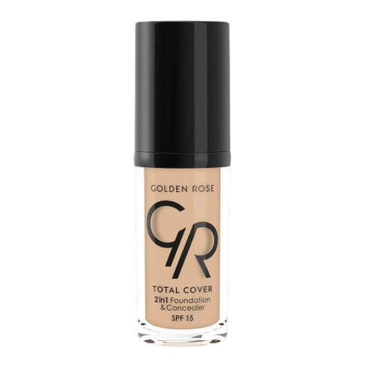 Golden Rose Total Cover 2in1 Foundation & Concealer Spf15 05 Cool Sand 30Ml
