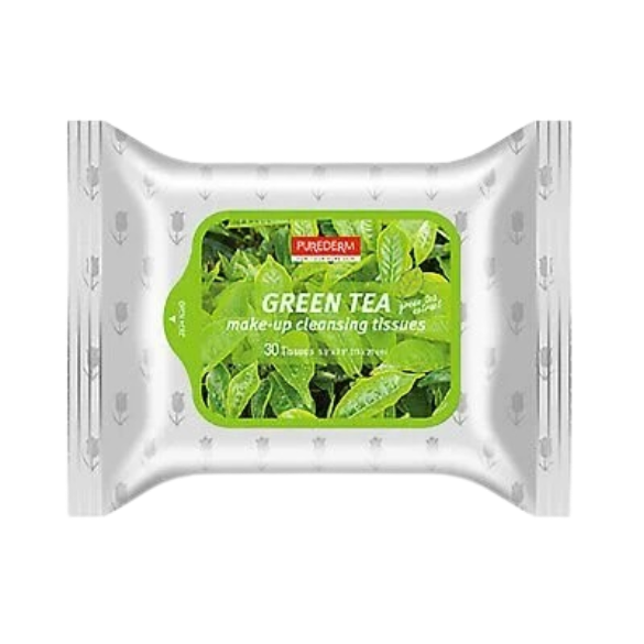 Purederm Green Tea Make-up Cleansing Tissues 30pcs