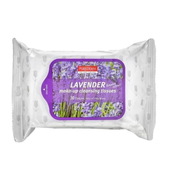 Purederm Lavender Make-up Cleansing Tissues 30pcs