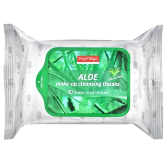 Purederm Aloe Make-up Cleansing Tissues 30pcs